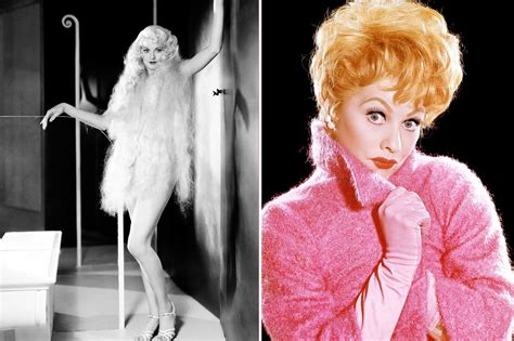 Lucille Ball [bra size 32A] Lucille Ball began her career in show business as a model and chorus girl. She branched out into comedy after getting parts in movies with the Three Stooges and Marx Brothers. She was known as "the Queen of the B's" before finally achieving major success as a TV comedian. Her "I ...